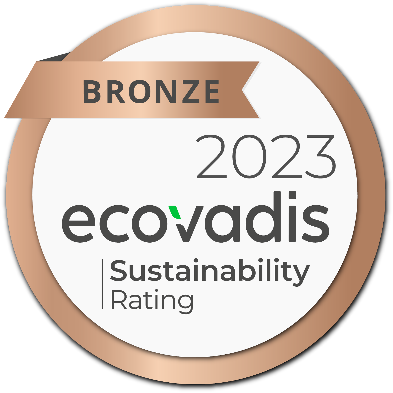 Rated “Bronze” in EcoVadis Sustainability Assessment