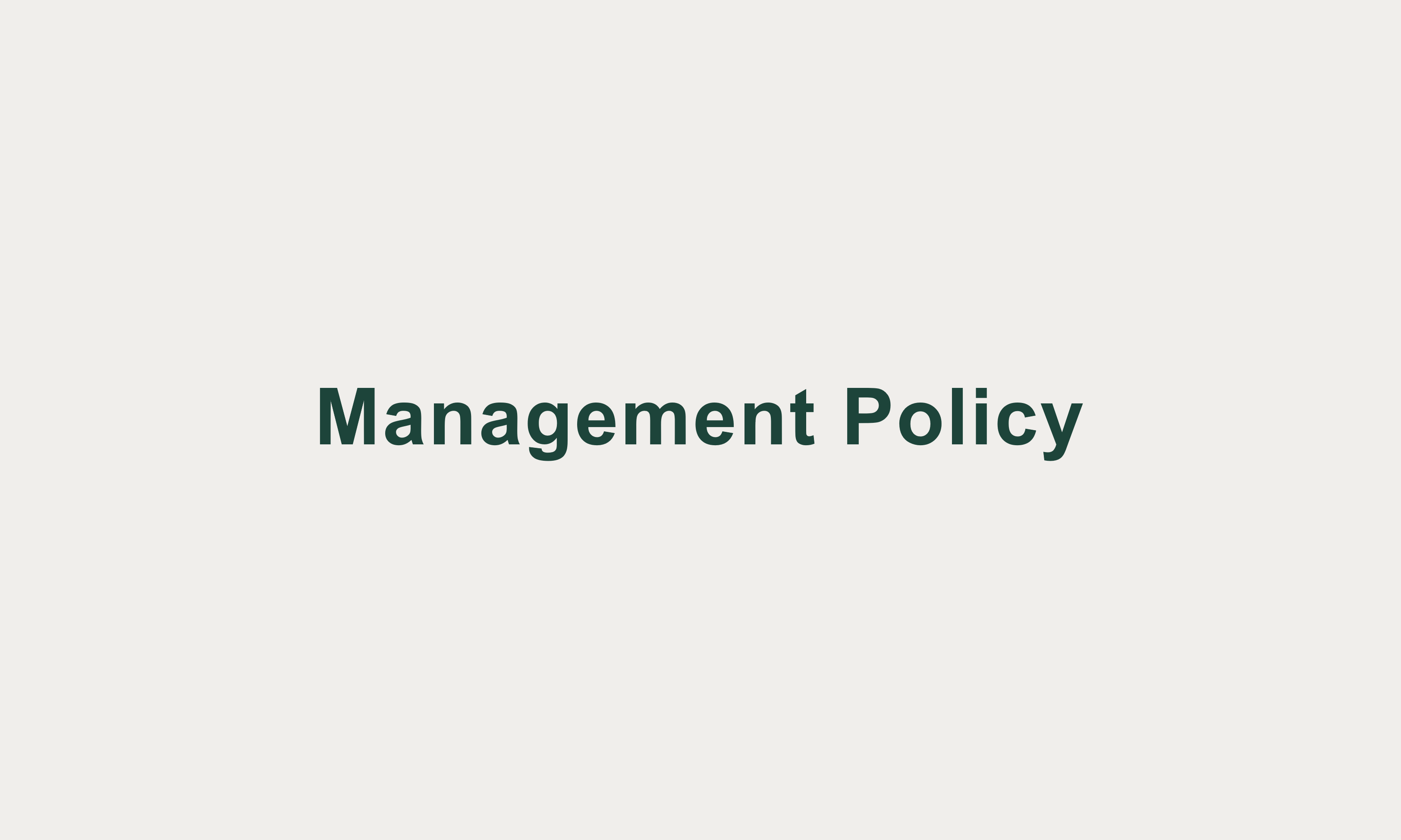 Banner image for the Management Policy page