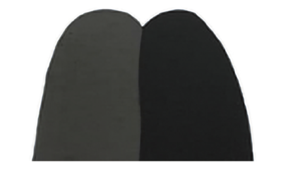 Comparison of low reflective black ink