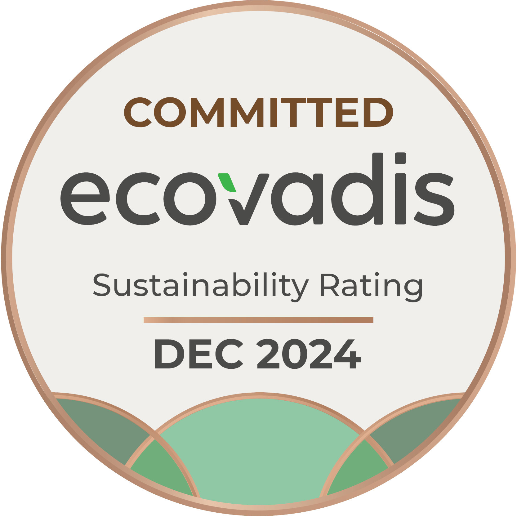 Rated “Bronze” in EcoVadis Sustainability Assessment