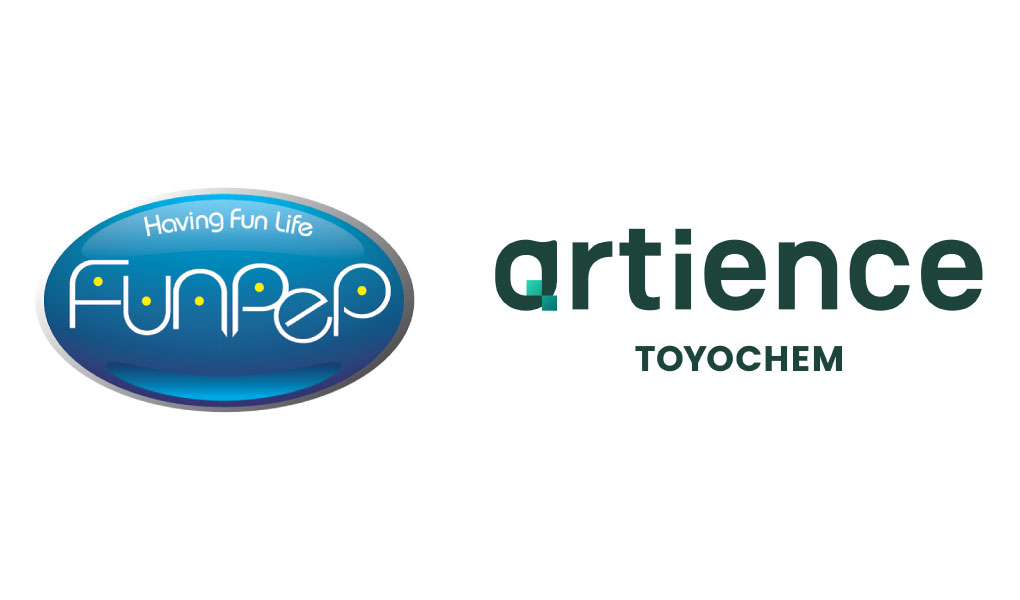 Left: FanPep Co., Ltd. logo, Right: TOYOCHEM CO., LTD. logo