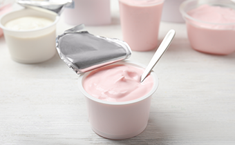 Lidding material for yogurt and ice cream