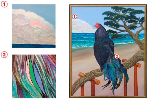 山崎清子氏「薩摩鶏（総黒）」