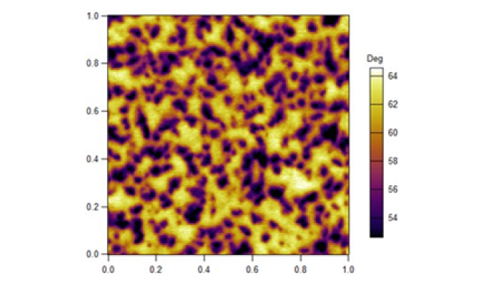 Phase separation structure of resin coating film