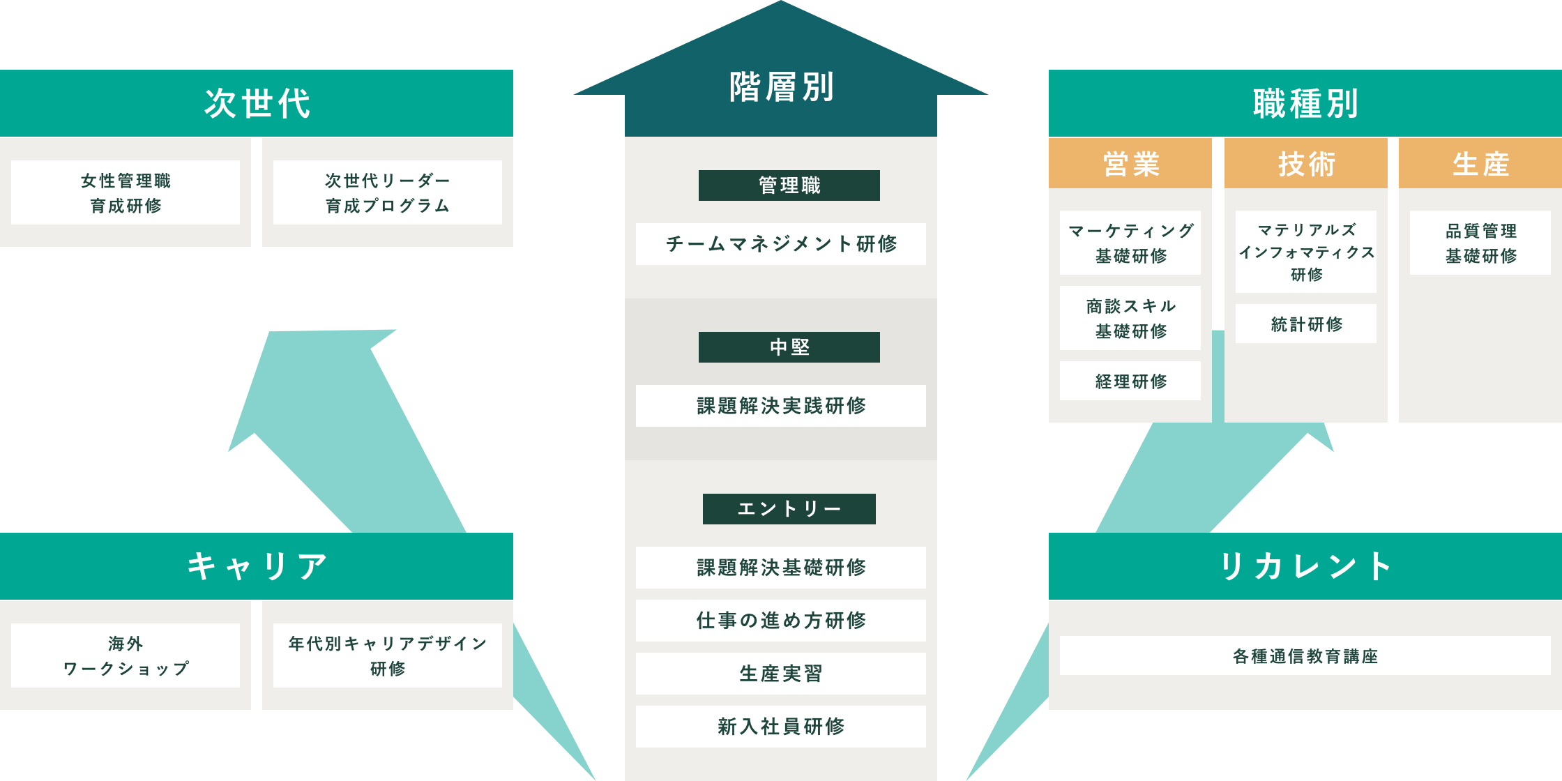 artienceの教育体系イメージ